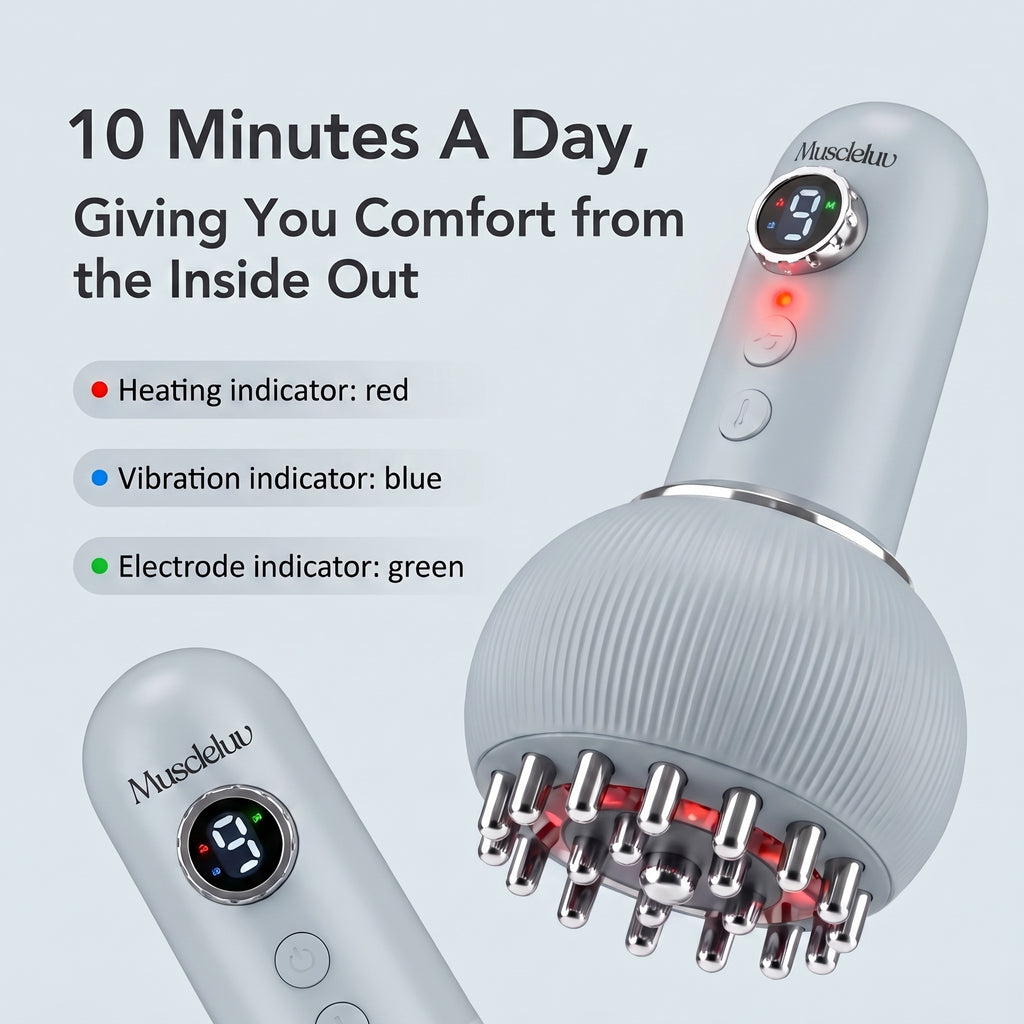 MuscleLuv™ EMS Lymphatic Drainage Massage Device with Red Light Therapy